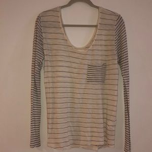 Anthropologie striped scoop neck long sleeve Sz S